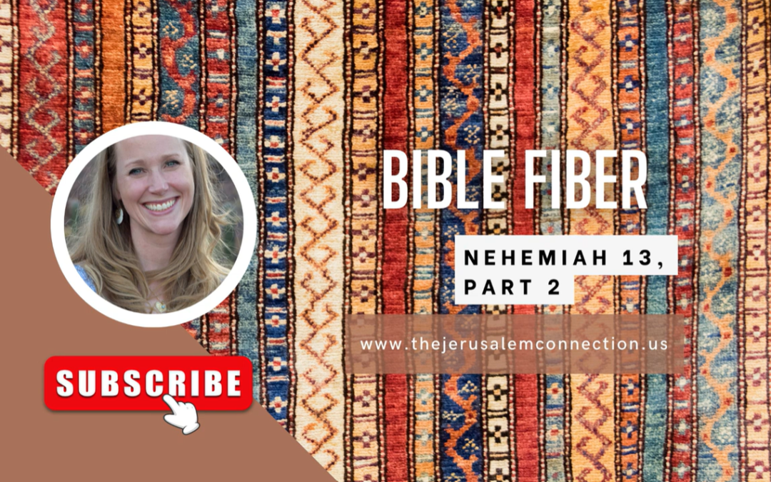 Bible Fiber: Nehemiah 13:23-31